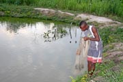 La pêche dans le barrage